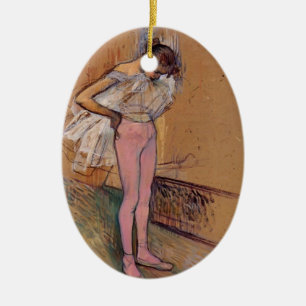 Henri de Lautrec- Dancer Adjusting Her Tights Ceramic Tree Decoration