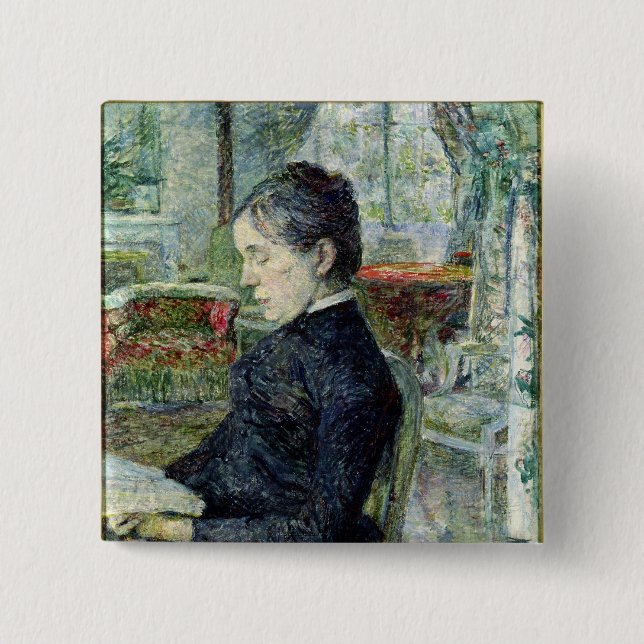 Henri de Toulouse-Lautrec | Adele Tapie de Celeyra 15 Cm Square Badge (Front)