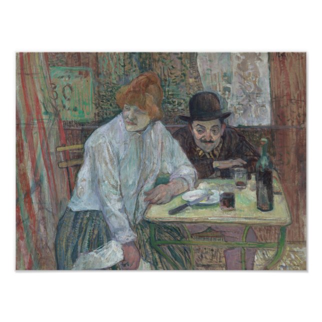 Henri de Toulouse-Lautrec - At the Cafe La Mie Photo Print (Front)