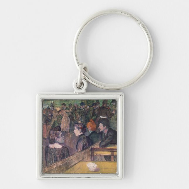 Henri de Toulouse-Lautrec | At the Moulin de la Ga Key Ring (Front)