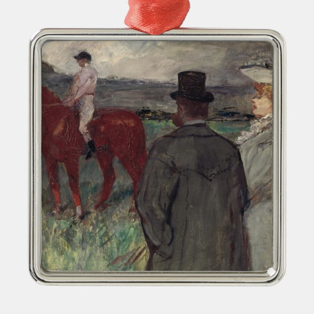 Henri de Toulouse-Lautrec | At the Racecourse, 189 Metal Tree Decoration (Front)