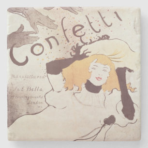 Henri de Toulouse-Lautrec   Confetti, 1893 Stone Coaster