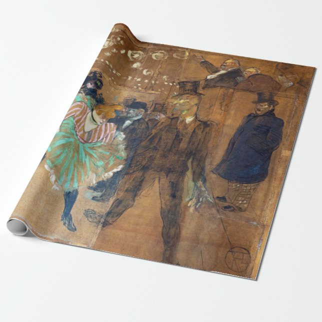 Henri de Toulouse-Lautrec - Dance at the Rouge Wrapping Paper (Unrolled)