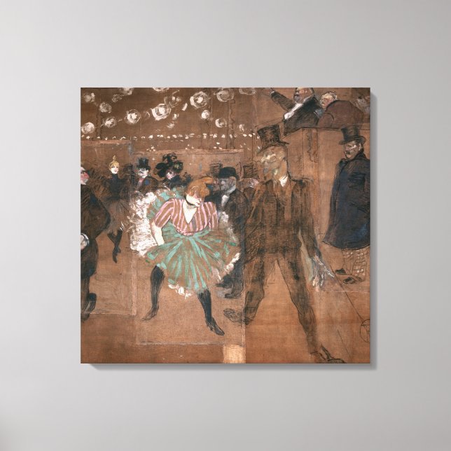 Henri de Toulouse-Lautrec | Dancing at the Rouge Canvas Print (Front)