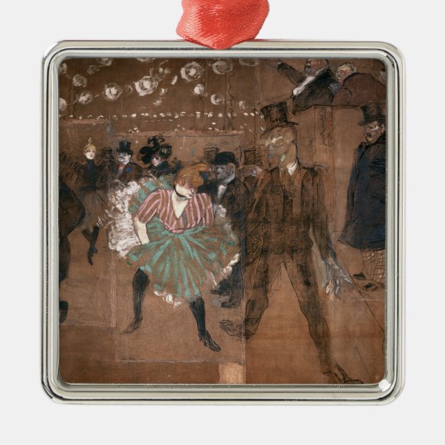 Henri de Toulouse-Lautrec | Dancing at the Rouge Metal Tree Decoration (Front)