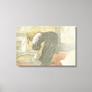 Henri de Toulouse-Lautrec - Elles - Woman at Tub Canvas Print