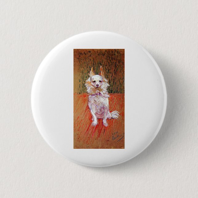 Henri de Toulouse Lautrec Follette the Dog 6 Cm Round Badge (Front)