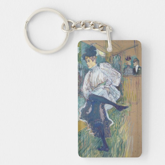 Henri de Toulouse-Lautrec | Jane Avril  Dancing, c Key Ring (Front)
