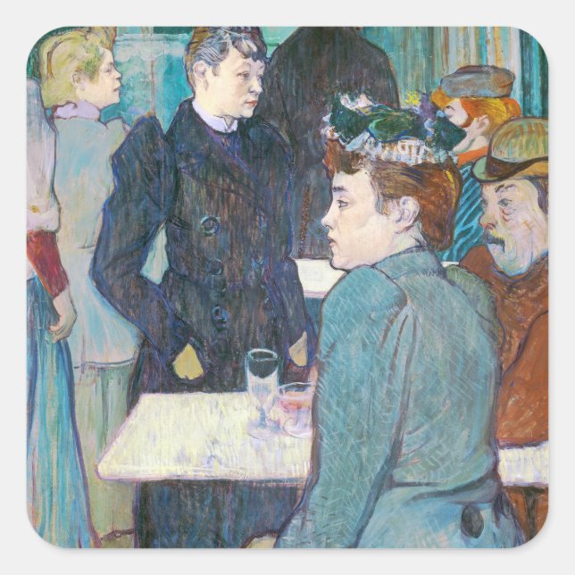 Henri de Toulouse-Lautrec | Moulin de la Galette Square Sticker (Front)