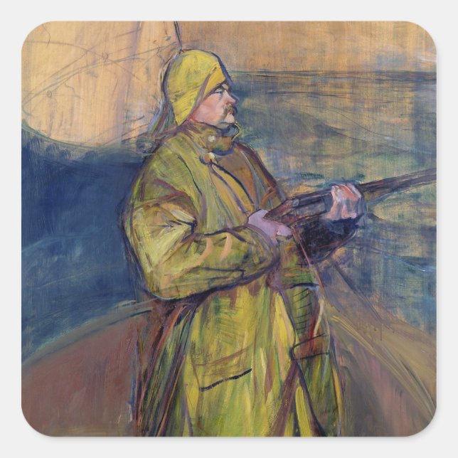 Henri de Toulouse-Lautrec | Portrait of Monsieur M Square Sticker (Front)