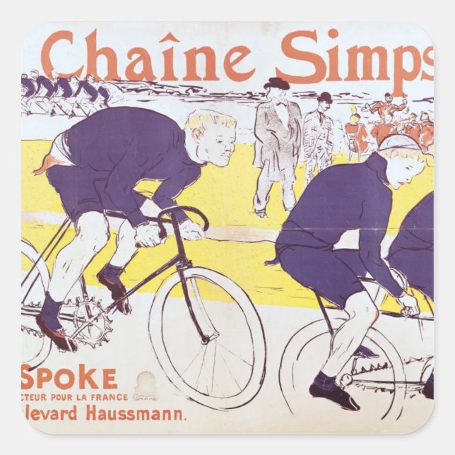 Henri de Toulouse-Lautrec | The Simpson Chain, 189 Square Sticker (Front)