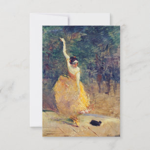 Henri De Toulouse Lautrec - The Spanish Dancer Card