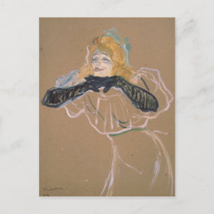 Henri de Toulouse-Lautrec Yvette Guilbert singi Postcard