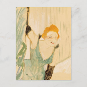 Henri de Toulouse-Lautrec Yvette Guilbert takin Postcard