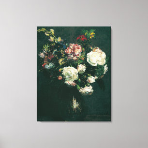 Henri Fantin-Latour Vintage Vase of Flowers Canvas Print