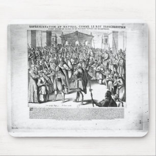 Henri IV curing the sufferers of scrofula Mouse Pad