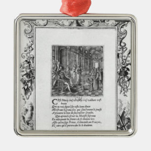 Henri IV King of France and Navarre teaching Metal Tree Decoration