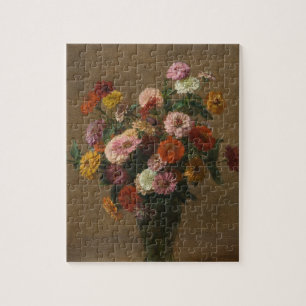 Henri Latour - Zinnias Jigsaw Puzzle