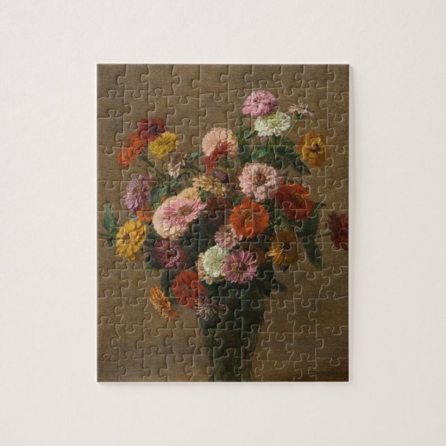 Henri Latour - Zinnias Jigsaw Puzzle (Vertical)