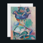 Henri Matisse Woman with a Hat Post Impressionist Postcard<br><div class="desc">This design,  which has a modern,  stylish and attractive appearance,  will immediately attract the attention of everyone around you.</div>