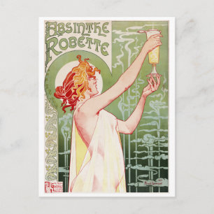 Henri-Privat-Livemont. Absinthe Robette 1896 Postcard