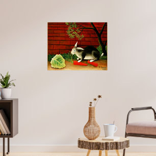 Henri Rousseau art: Rabbit Poster