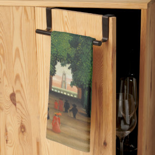 Henri Rousseau, Avenue in the Park at Saint Cloud Tea Towel