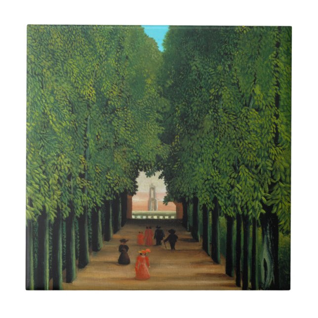 Henri Rousseau, Avenue in the Park at Saint Cloud Tile (Front)