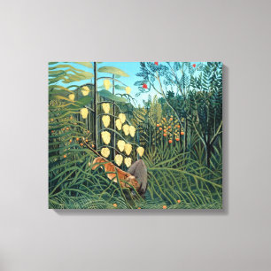 Henri Rousseau - Battling Tiger and Buffalo Canvas Print