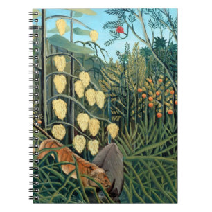 Henri Rousseau - Battling Tiger and Buffalo Notebook