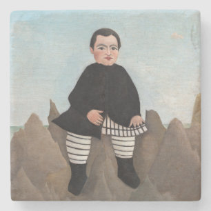 Henri Rousseau - Boy on the Rocks Stone Coaster