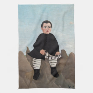 Henri Rousseau - Boy on the Rocks Tea Towel