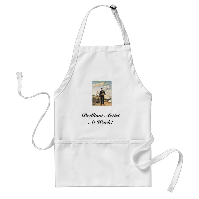 Henri_Rousseau, Brilliant Artist At Work! Standard Apron (Front)