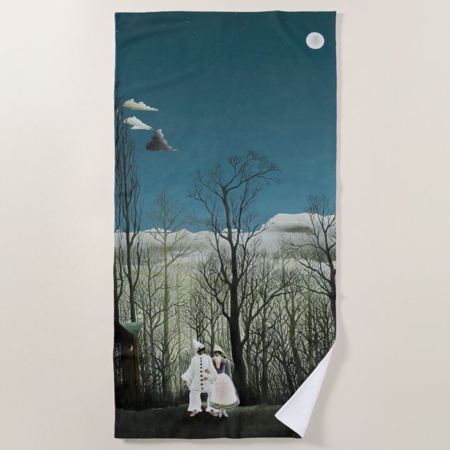 Henri Rousseau - Carnival Evening Beach Towel (Front)