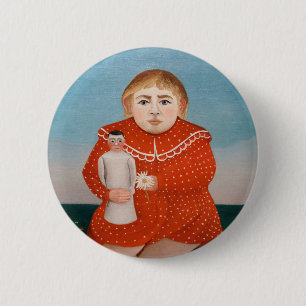 Henri Rousseau - Child with a Doll 6 Cm Round Badge
