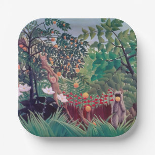 Henri Rousseau - Exotic Landscape Paper Plate