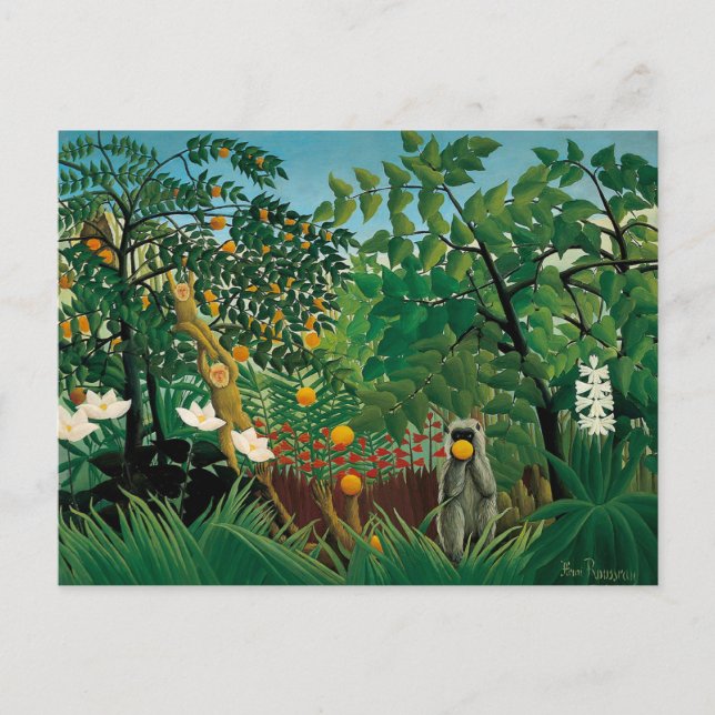 Henri Rousseau Exotic Landscape Postcard (Front)