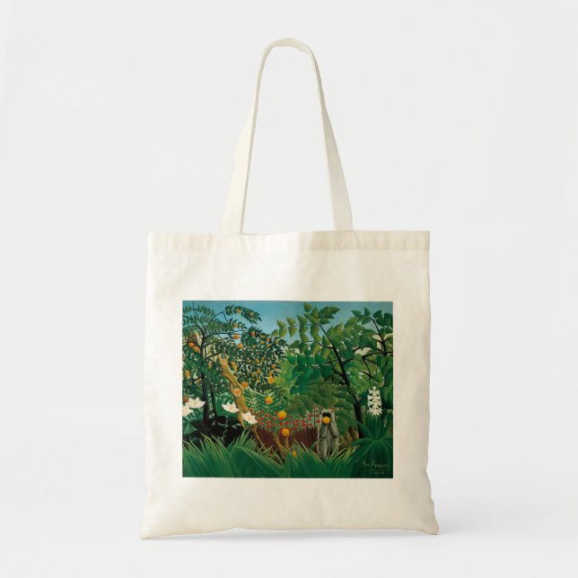 Henri Rousseau Exotic Landscape Tote Bag (Front)