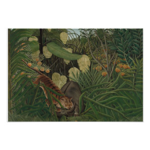 Henri Rousseau - Fight Between a Tiger Photo Print