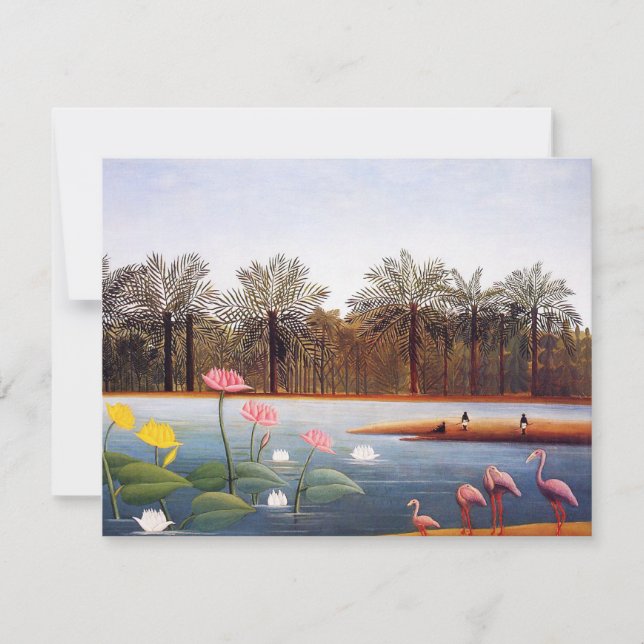 Henri Rousseau Flamingoes Invitations (Front)