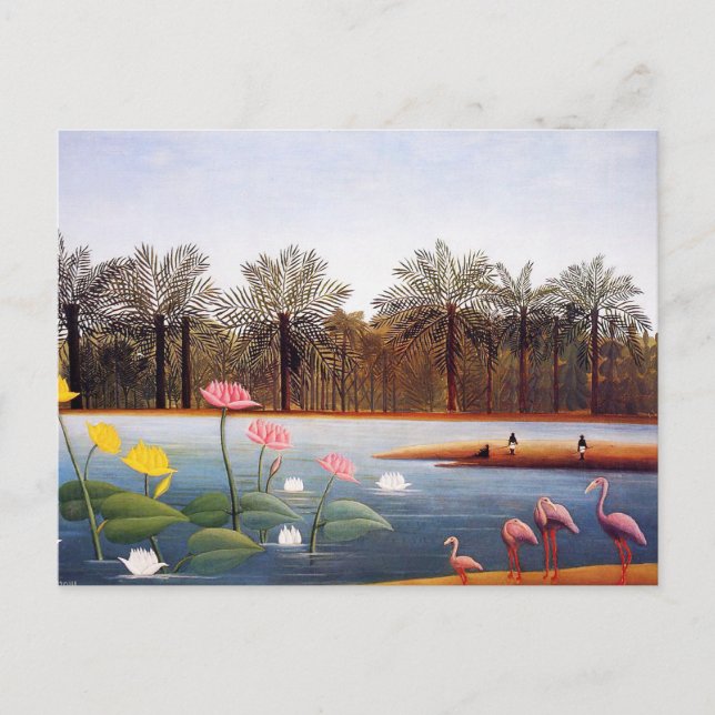 Henri Rousseau Flamingoes Postcard (Front)