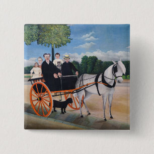Henri Rousseau - La Carriole du pere Junier 15 Cm Square Badge