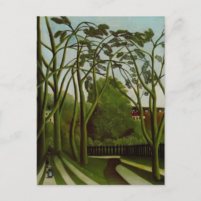 Henri Rousseau- Landscape on Banks of the Bievre Postcard (Front)