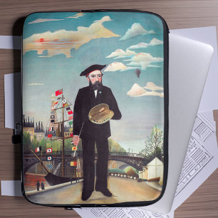 Henri Rousseau - Myself Portrait-Landscape Laptop Sleeve