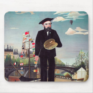 Henri Rousseau - Myself Portrait-Landscape Mouse Pad