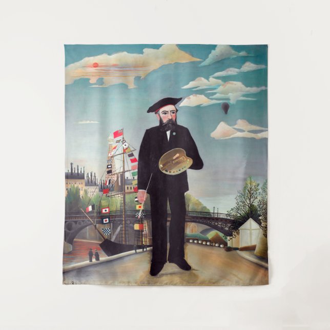 Henri Rousseau - Myself Portrait-Landscape Tapestry (Front)
