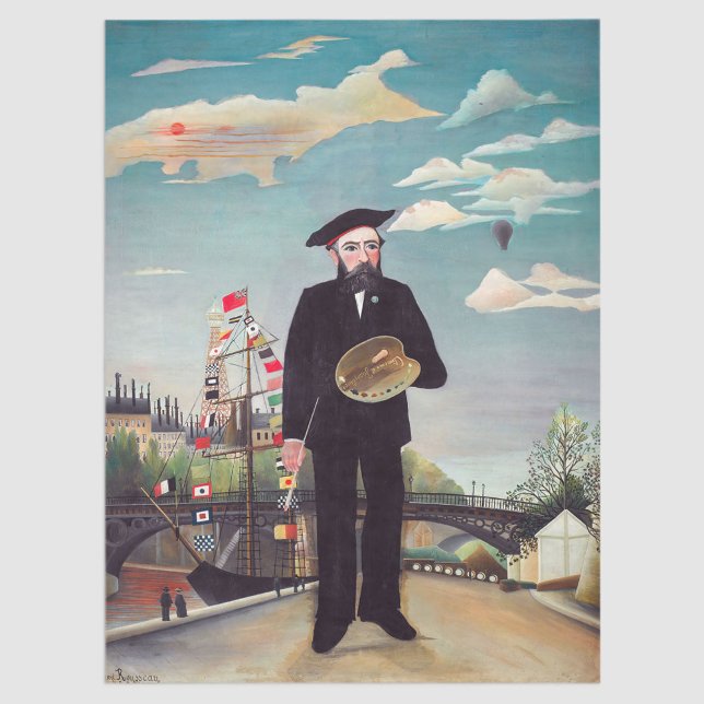Henri Rousseau - Myself Portrait-Landscape Tissue Paper (Creator Uploaded)