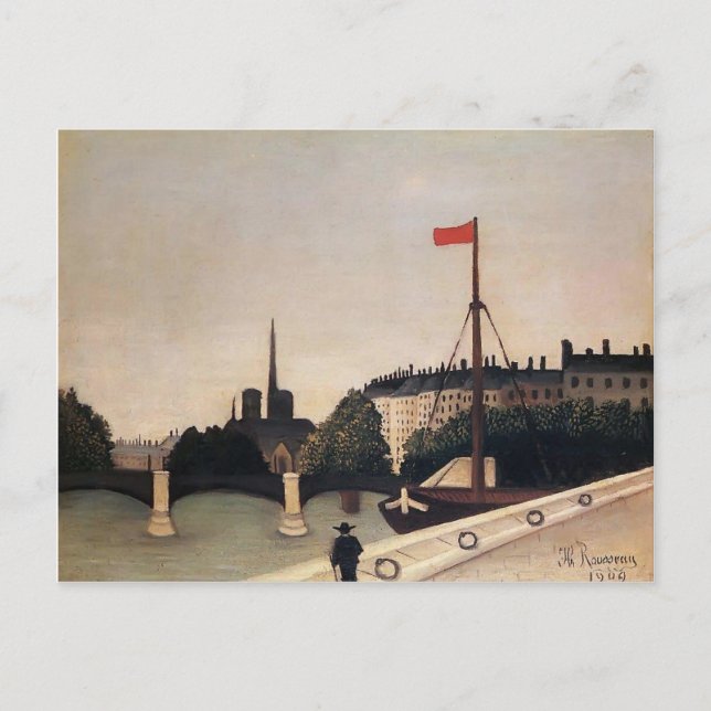 Henri Rousseau- Notre Dame View of Ile Saint Louis Postcard (Front)