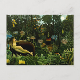 Henri Rousseau Painting Postcard