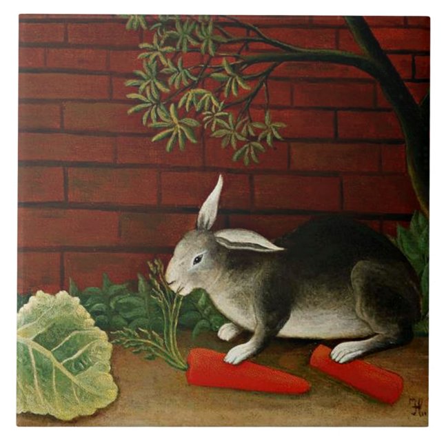 Henri Rousseau - Rabbit Tile (Front)